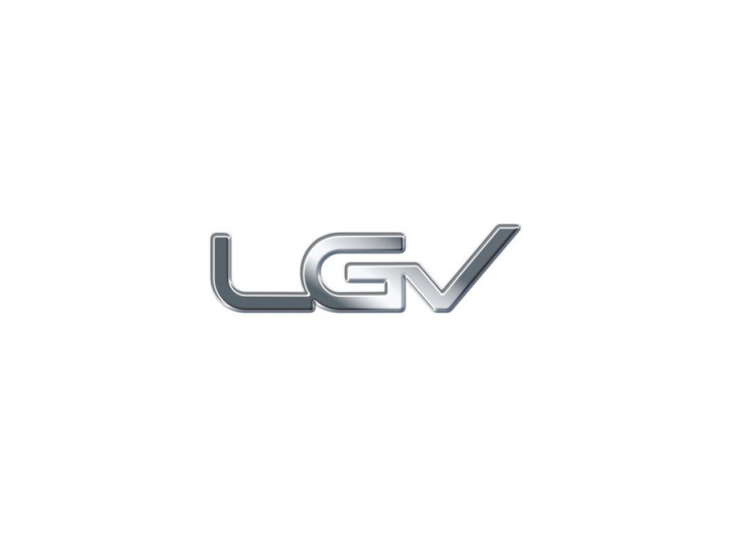 Logotipo lgv corte por jato de agua